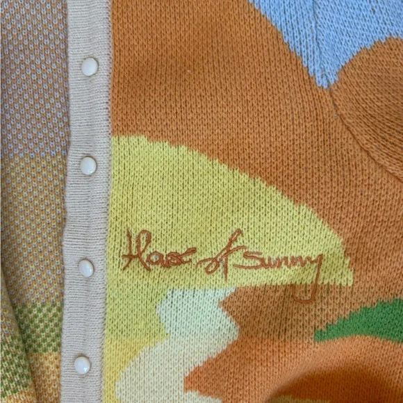 House of Sunny Cream and Yellow Speckled Knit Cardigan - Picture 2 of 4